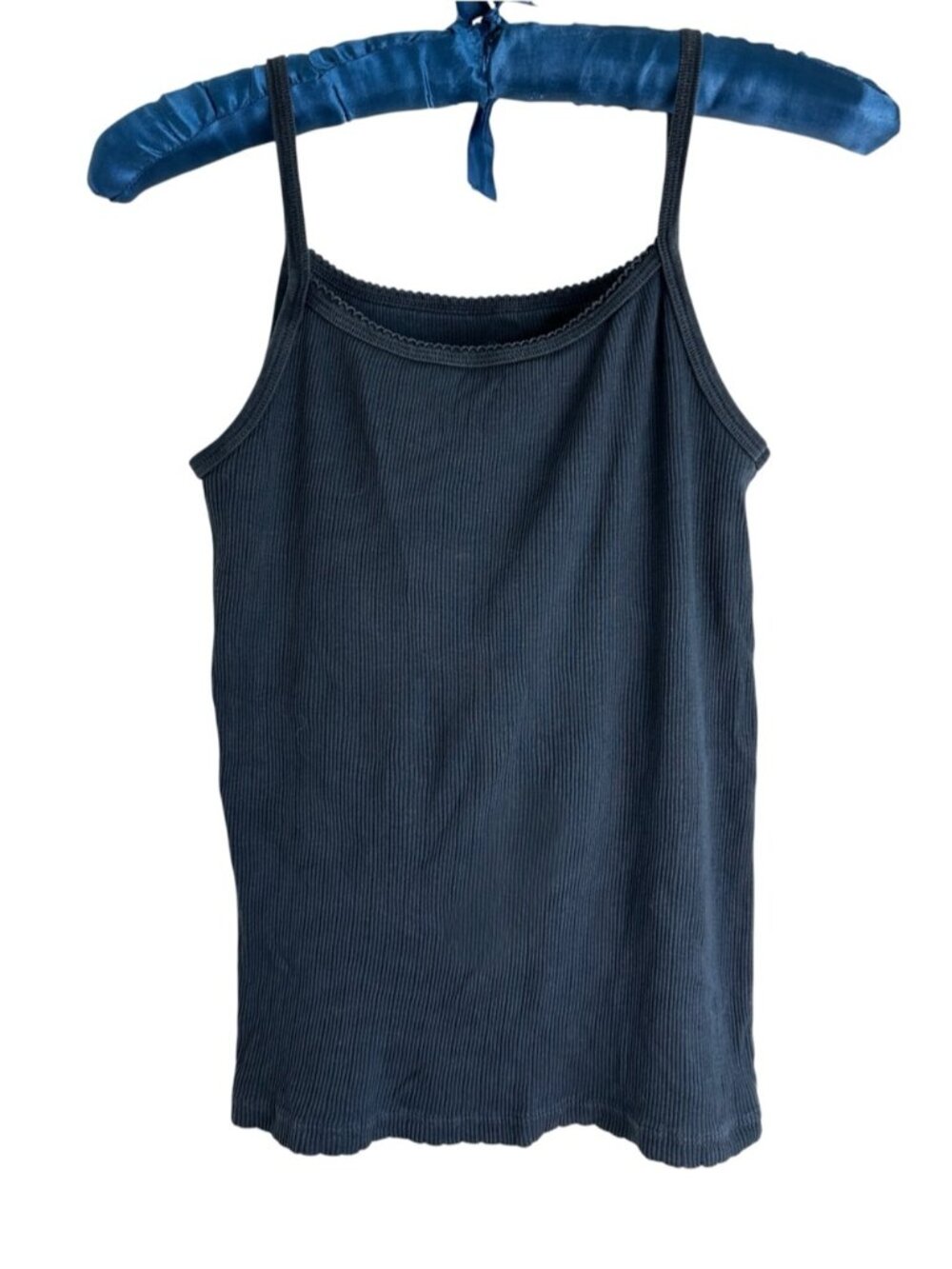 Brandy Melville Belle Fnavy blue ribbed full-Length Cotton Tank Top Navy Blue S - Picture 4 of 6